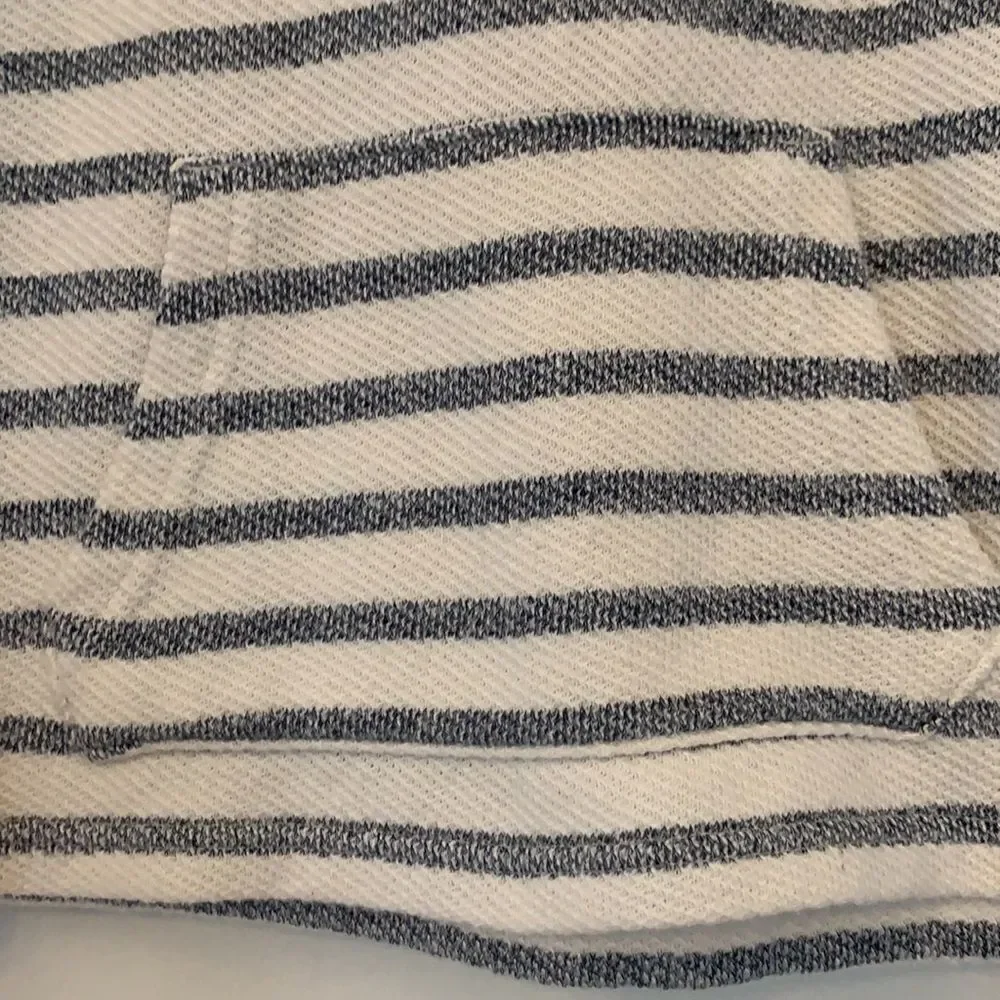 3/$30 Old Navy boy’s striped blue and cream hooded pullover . Size M (8)